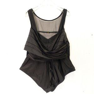 Adore Me Swimsuit 3X Black One Piece Illusion Mesh Layered Sexy Beach